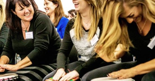 girls drumming